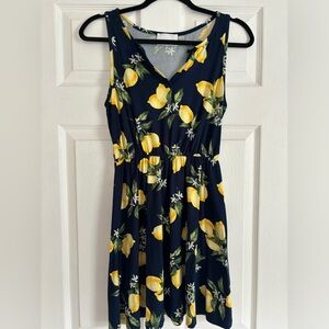 French Grey Lemon Dress / Size S